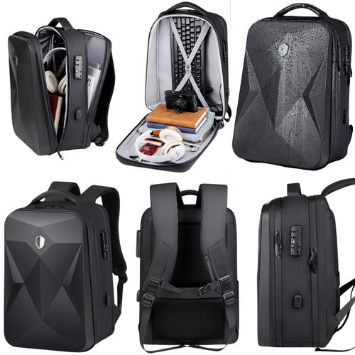Sac à dos antivol pour ordinateur portable avec port USB et multiples poches .