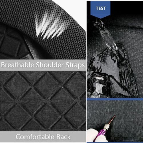 Sac à dos d'affaires étanche scolaire + port USB, cartable pour PC 15.6", bag