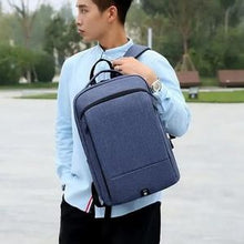 Sac à dos d'affaires étanche scolaire + port USB, cartable pour PC 15.6", bag