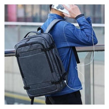 Sac à dos d'affaires USB multifonctionnel étanche voyage sac à dos pour pc -noir