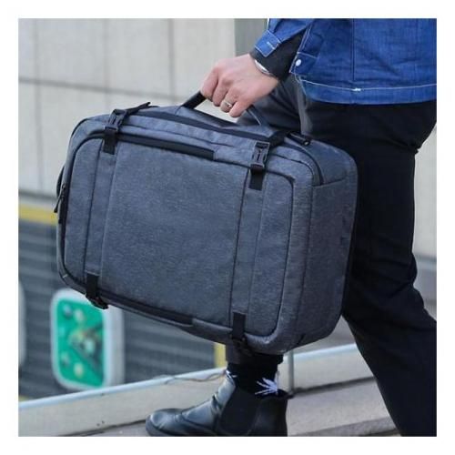 Sac à dos d'affaires USB multifonctionnel étanche voyage sac à dos pour pc -noir