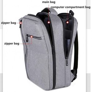 Sac à dos d'ordinateur de voyage de mode, sac d'affaires d'école anti-vol(