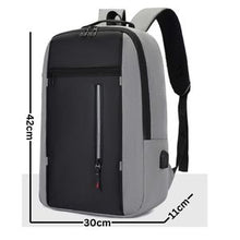 Sac à dos moderne avec port USB intégré, idéal pour bureau, école et voyages.