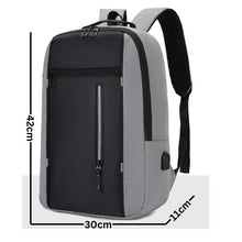 Sac à dos moderne avec port USB intégré, idéal pour bureau, école et voyages.
