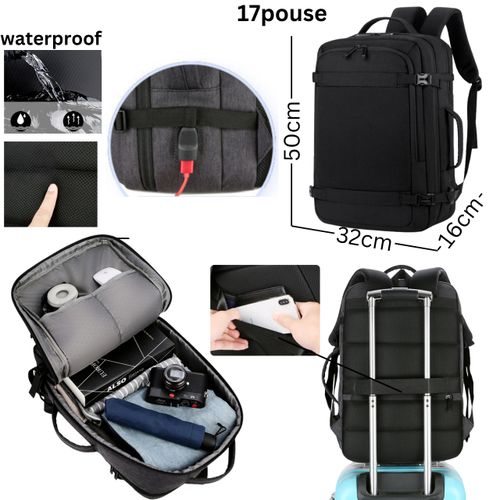 Sac à dos multifonction 17 pouces, idéal pour déplacements quotidiens et voyages