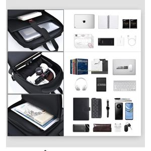 Sac à Dos Multifonctionnel + Compartiments de Rangement et Port de USB, cartable