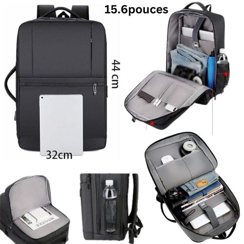 Sac à dos spacieux avec compartiment rembourré pour ordinateur 15,6 pouces