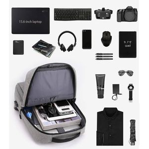 Sac à dos Unisex scolaire pour ordinateur Portable avec chargeur USB