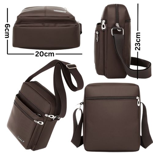 Sac compact et léger pour homme avec rangements sécurisés et design moderne.