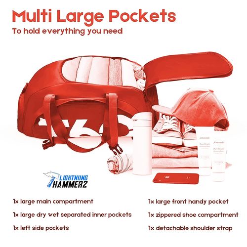 Sac de Sport, Fitness Bag, Sac a Dos Rangement vêtements Voyage Pliable et léger