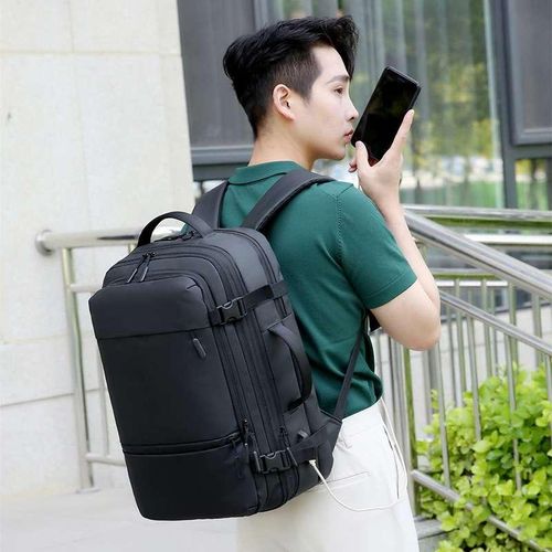 Sac de voyage grand capacite de camping simple pour hommes - noir.