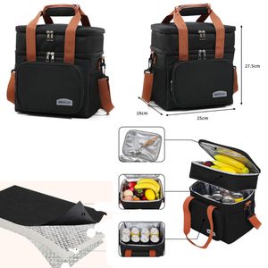 Sac isotherme à double compartiment pour repas, idéal pour les sorties , voyages