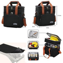Sac isotherme à double compartiment pour repas, idéal pour les sorties , voyages