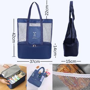 Sac pratique avec espace en filet et compartiment réfrigéré intégré ,voyage .