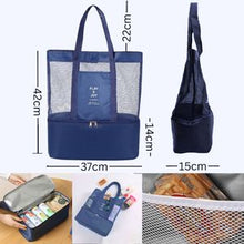 Sac pratique avec espace en filet et compartiment réfrigéré intégré ,voyage .