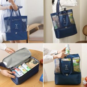 Sac pratique avec espace en filet et compartiment réfrigéré intégré ,voyage .