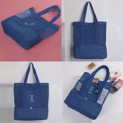 Sac pratique avec espace en filet et compartiment réfrigéré intégré ,voyage .