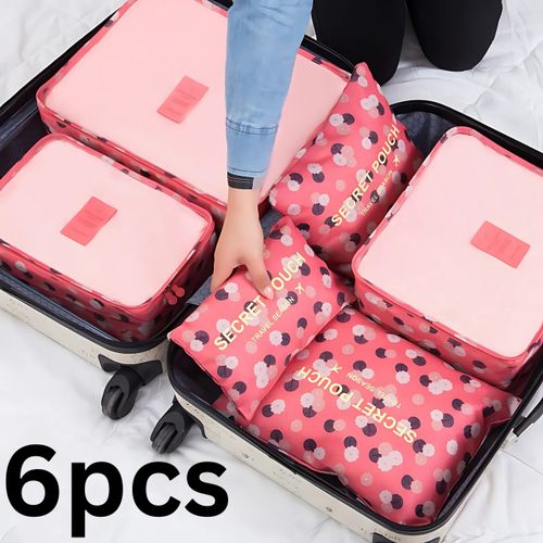 Set de 6 pochettes de rangement voyage pratiques pour organiser vos bagages .