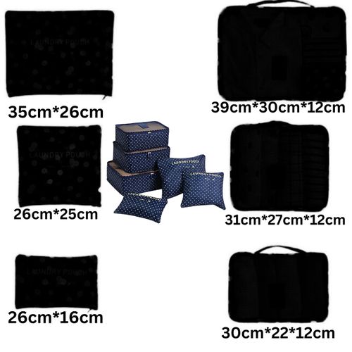 Set de 6 pochettes de rangement voyage pratiques pour organiser vos bagages .