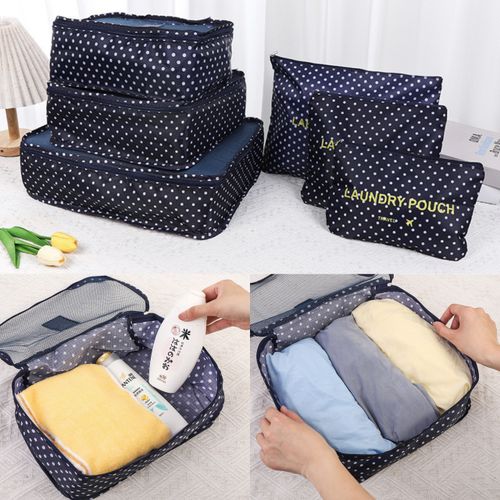 Set de 6 pochettes de rangement voyage pratiques pour organiser vos bagages .