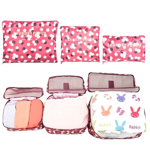 Set de 6 pochettes de rangement voyage pratiques pour organiser vos bagages .