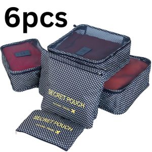 Set de 6 pochettes de rangement voyage pratiques pour organiser vos bagages .