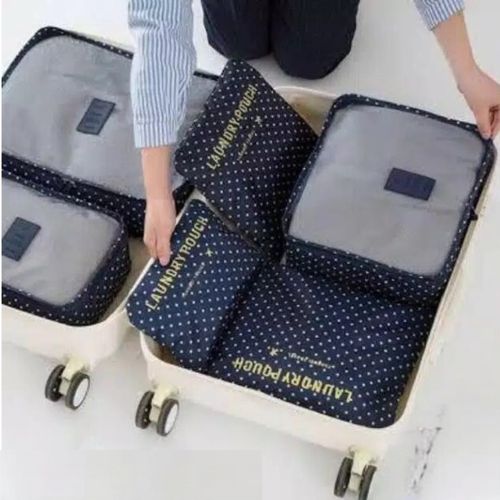 Set de 6 pochettes de rangement voyage pratiques pour organiser vos bagages .