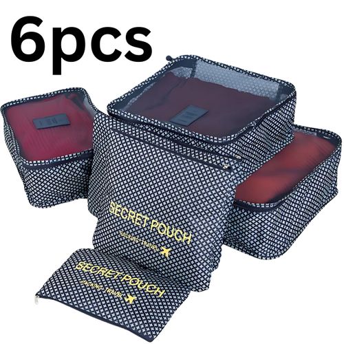 Set de 6 pochettes de rangement voyage pratiques pour organiser vos bagages .