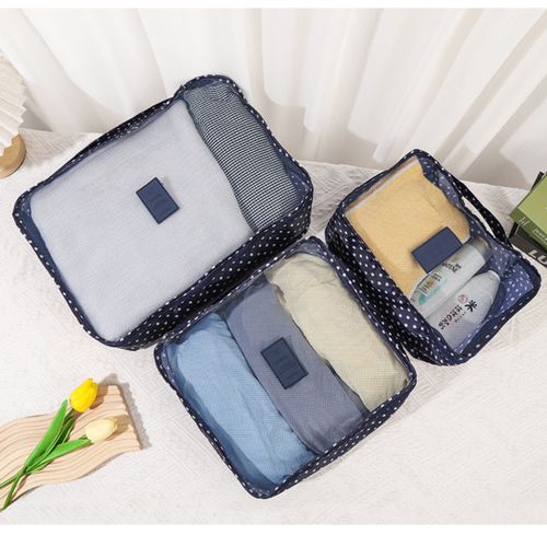 Set de 6 pochettes de rangement voyage pratiques pour organiser vos bagages .