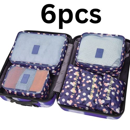 Set de 6 pochettes de rangement voyage pratiques pour organiser vos bagages .
