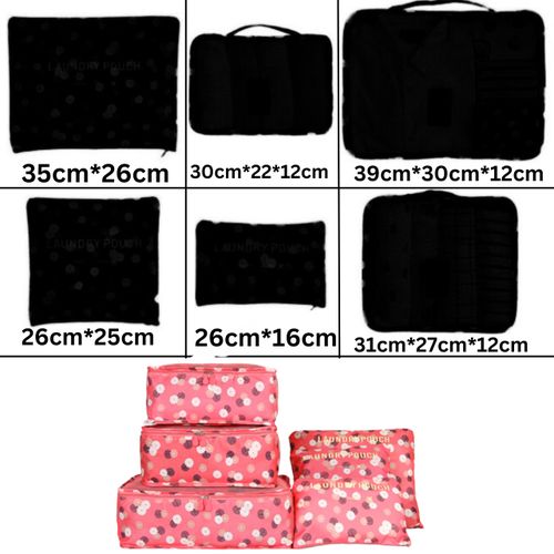 Set de 6 pochettes de rangement voyage pratiques pour organiser vos bagages .