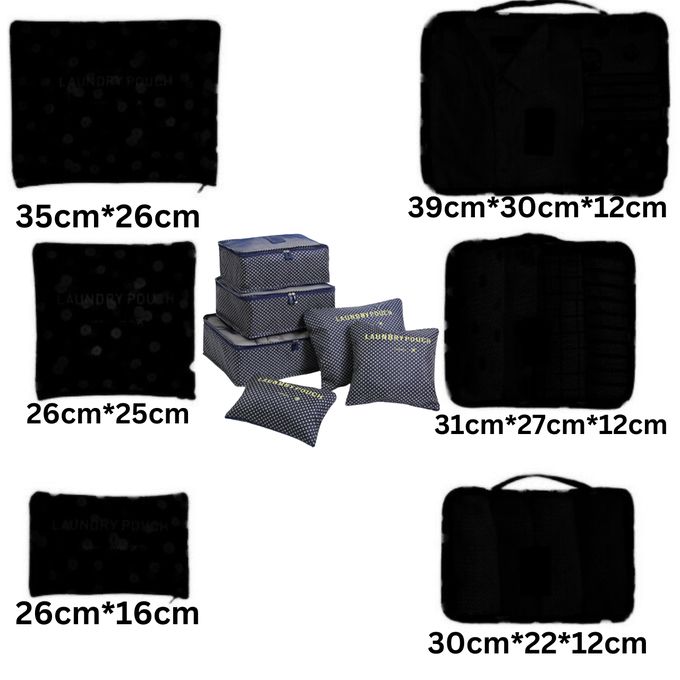 Set de 6 pochettes de rangement voyage pratiques pour organiser vos bagages .
