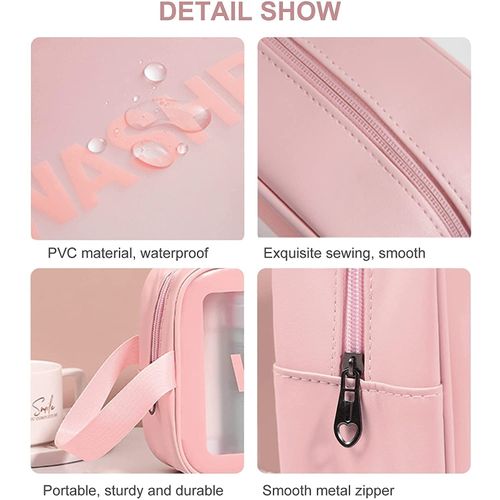 Trousse de Toilette Cosmétiques, Sac de Voyage Transparent Portable de rangement