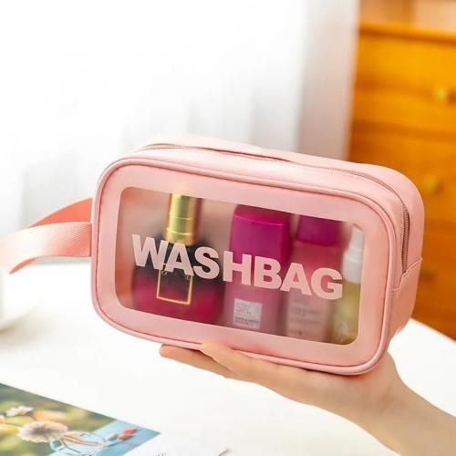 Trousse de Toilette Cosmétiques, Sac de Voyage Transparent Portable de rangement