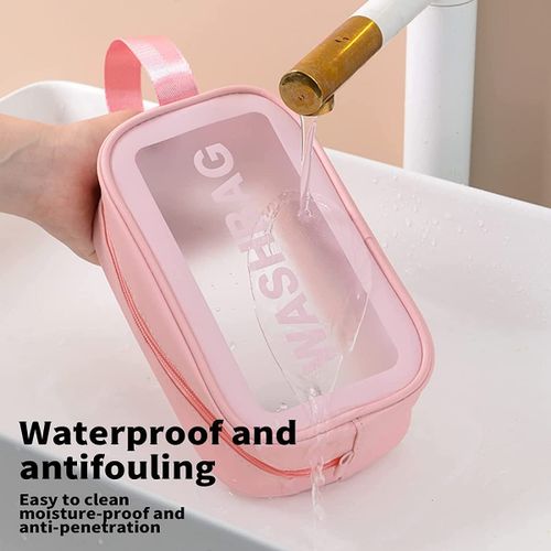 Trousse de Toilette Cosmétiques, Sac de Voyage Transparent Portable de rangement