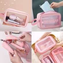 Trousse de Toilette Cosmétiques, Sac de Voyage Transparent Portable de rangement